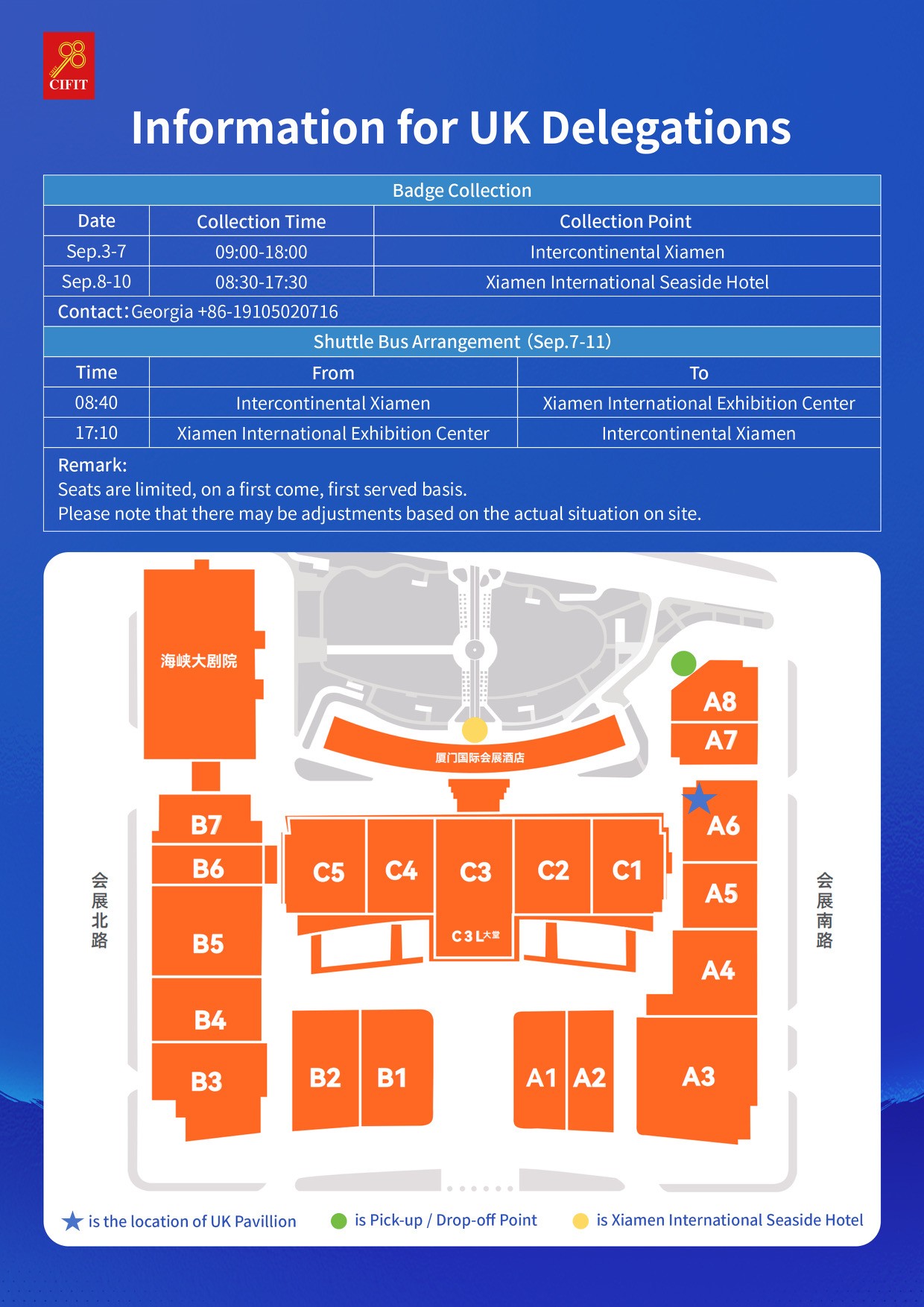 Info from CIFIT organisor